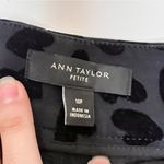 Ann Taylor  Velvet Heart Patterned Black‎ Pants Size 10P Photo 3