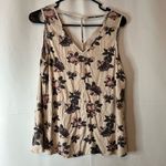Maurice's Floral Sleeveless Blouse - Cream Photo 1