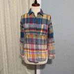 Mimi Chica Flannel Shirt Button Up Long Sleeve Plaid Colorful Casual Top Size XS Photo 0