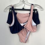 Cupshe Pink And Navy High Waisted Bikini Swimsuit ~ Women’s Size M Photo 0