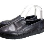 Prada Size US 8 IT 38 Shoes #39175 Black Leather Espadrille Loafers Slip On Photo 0