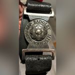 Badgley Mischka  Women’s Italian Leather Black  Metallic Adjustable Belt Photo 1