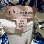Philosophy Blue and White toile Blouse Photo 5