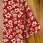 Madewell  V-Neck Wrap-Front Romper w/ Front or Back Tie in Red‎ Mini Daisy Size 0 Photo 12