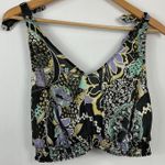 Intimately Free People Weekend In Montauk Floral Print Crop Top XS Black Photo 0