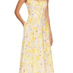 Bardot Lilah Corset Midi Dress in Yellow Floral Photo 1