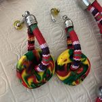 Handmade clay jewelry set Red Photo 2