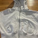 Garage  Heather Grey Cropped Zip Up Photo 0