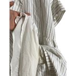 Madewell Plus Linen-Blend V-Neck Dolman-Sleeve Mini Dress in Stripe Womans 3X Photo 6