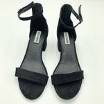 Steve Madden Irenee Black Suede Ankle Strap Block Heel Size 10 Photo 1