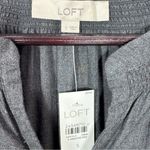 Loft  V Neck Pop Over Boho Peasant Blouse Long Sleeve Denim Gray Small Photo 8