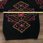 Marsh Landing  Hand Knit Vintage Wool Crewneck Colorful Geometric Sweater Large Photo 7