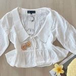 ZARA White Babydoll Top Photo 2