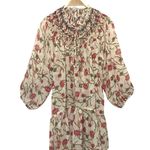 Free People Keeping Up with Kara Ivory Floral Long Sleeve Tunic Dress Blouse Top Photo 0