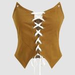Cider  Corset Lace Up Strapless Top F44 Photo 0