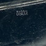 Sterling Silver E Y Initial Pin Brooch Marked Anson  Oval Shape Decorative Edges Photo 8