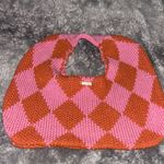 Kopari Pink and Orange Argyle Shoulder Bag Photo 2