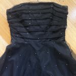 Betsy and Adam Vtg 90s Y2K Black Tulle Retro 50s Pinup Strapless Prom Tea Cupcake Swing Dress Photo 2