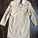 Vtg LL Bean Women’s Wool Cashmere Pea Coat 18 Camel Outdoor Elegant Academia Brown Photo 0