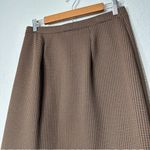 VTG Dabney Lane Womens Midi Pleated Academia Brown Black Checkered Skirt Size 12 Photo 2