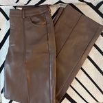 Stradivarius Brown Leather Pants Photo 0