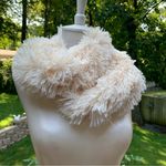 Womens Girls Faux Fur Cream Sherpa Infinity American Girl Scarf One Size White Photo 0