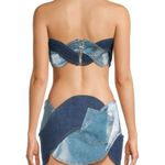 Area Bandeau Neckline Denim Crop Top size US 8 Photo 1