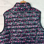 Woman Within size 1X Floral Print Quilted Puffer Vest Zip Up Photo 4