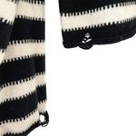 Wildfox  Distressed Striped Vneck Sweater Black White Photo 8