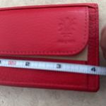 Vera Pelle 🇮🇹 Firenze Handmade Womens Grain Leather Red Mini Trifold Wallet Small Photo 6
