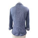 Skies Are Blue Blue Collared Open Front Long Sleeve Knit Blazer Coat Jacket Sz M Photo 2