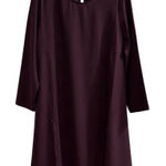 Philosophy Women's Long Sleeve Purple Knee Length Shift Dress Size L Photo 0