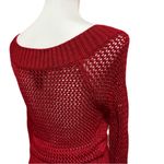 The Limited Red Shimmery Crochet Off-Shoulder Top | Sz. M | EUC | Y2K Photo 7
