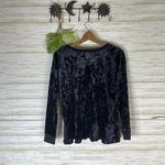 Betsey Johnson  Black Velvet Peplum Long Sleeve Photo 3