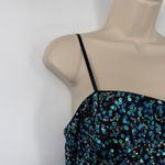 Hailey Logan Vintage Y2K Winter Formal Dress Juniors 11/12 Black Blue Sequin Photo 4