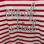 Marled Women's M Red & White Striped Pullover Sweater Long Sleeve Red Size M Photo 3