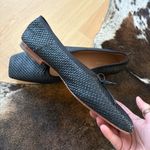 MANSUR Gavriel Raffia Square Toe Ballerina Woven Flats Size 39 Black Photo 4