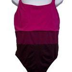 Athleta  Coastline Colorblock Electric Fuchsia Swimsuit Size XL EUC #1562 Photo 0