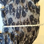 Tadashi Shoji  Gown Sz 6 Navy Lace Floral Overlay Formal Mother Bride/Groom Prom Photo 3