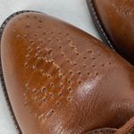 Etienne Aigner Brown Leather Ankle Boots Womens 7.5 Lace Up Combat Booties-flaw Photo 10