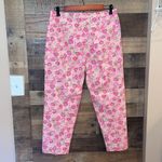Lilly Pulitzer  White Label Rolls Royce Snail Print Pink  Cropped Pants Photo 5
