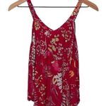 Free People Sz XS Adorable Sleeveless Flowy Knit Top Tank Floral Print Photo 1