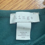 Hinge Women's Ruffle Eyelet Sleeveless Embroidered Top Green Size L Cotton Photo 7