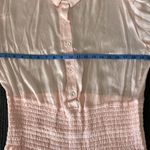 Sage Collective NWT mini dress 12 smocked waist pale, blush pink short sleeve Photo 10