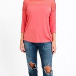 Very J Coral top size small women’s cute lace Photo 0