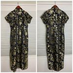 2X ML Gold black shimmer kimono slit costume dress Size XXL Photo 1