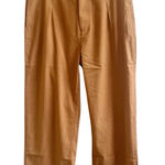 Knot Sisters Cropped Trousers Brown Pinstripe Size Medium High Rise NWT Boutique Photo 0