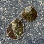 Unisex Large clear yellow aviator sunglasses Photo 3