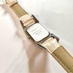 FISHBONE Creamy Blush Crystal Embellished Vegan Faux Alligator Leather Watch Silver Photo 3