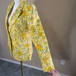 J.Crew Womens Helena Linen Blazer Orange Limone Print Floral Jacket 2 Retro Boho Photo 3